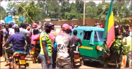 The riders were on a funeral convoy when they were hit by a vehicle.